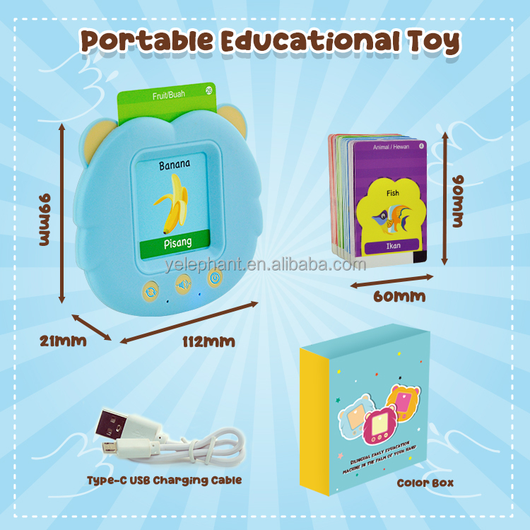 Bilingual Bengali English Talking Flash Card Reader Differ Language Bangla Baby Early Learning Educational Toys - Image 5