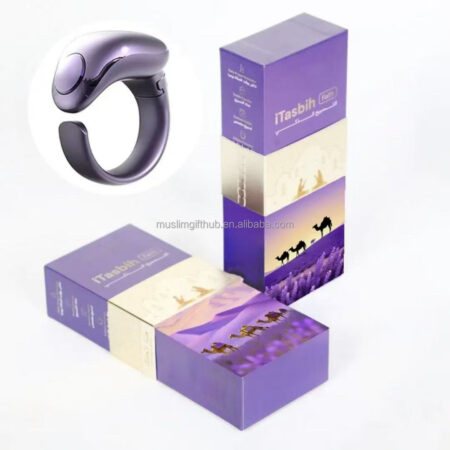 2025 Muslims Iqibla Smart Tasbih Counter Ring Digital Tasbeeh 5 Prayer Time Vibration Reminder Waterproof Faith Zikir Ring Kit