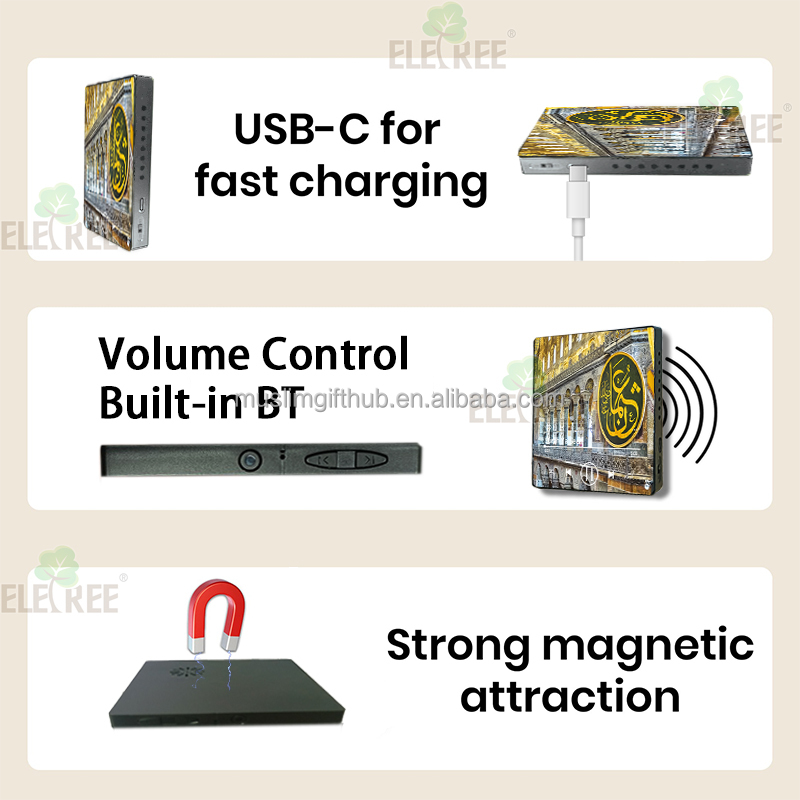 Custom Diy Personalized Photo and Audio Refrigerator Magnetic Speaker Surah Reading Player Magnets for Fridge - Image 4