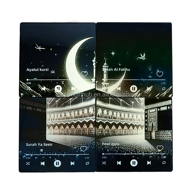 Islamic Puzzle BT Quran Speaker Set Fridge Quranic Verse Music Audio Box Muslim Custom Rechargeable Surah Yasin Quran Player