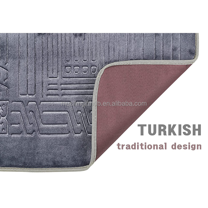 Turkish Flannel Three Fold Padded Seat Backrest Meditation Sajda Prayer Rug Chair Muslim Foldable Prayer Mat with Backrest - Image 4