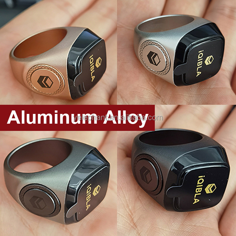 Wholesale Fancy Smart Iqibla Muslim Men Dihital Digital Tasbeeh Tasbee Dhikr Ring With Case - Image 3