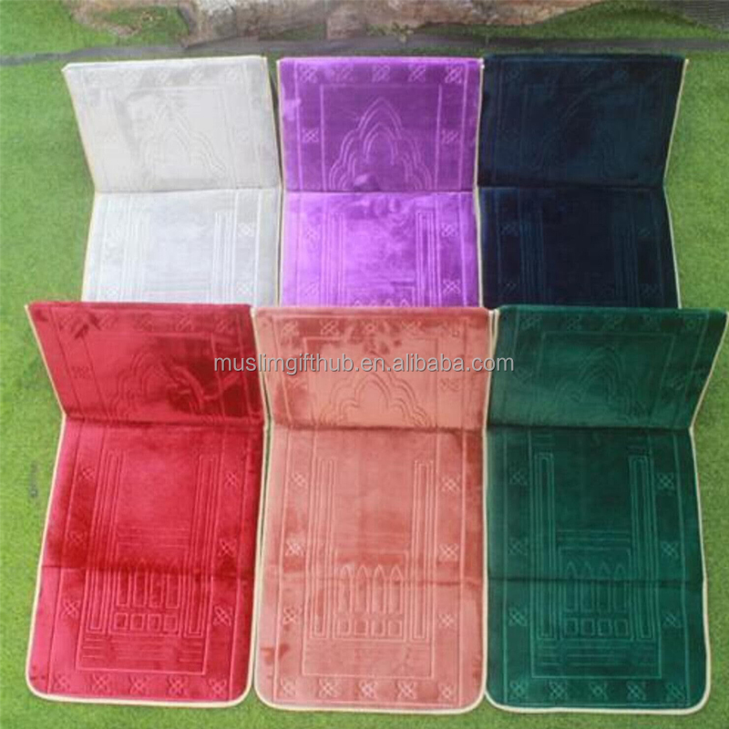 Turkish Flannel Three Fold Padded Seat Backrest Meditation Sajda Prayer Rug Chair Muslim Foldable Prayer Mat with Backrest - Image 6
