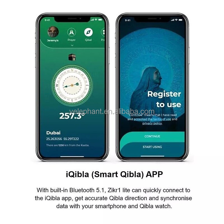 Permium M02 Iqiblat Zikir Ring 5 Prayer Time Reminder Watebroof for Muslim Zikir - Image 6