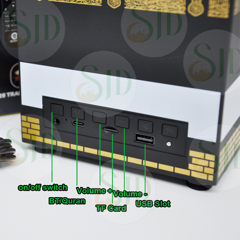 Kaaba Watch and Quran Speaker Musulman Horloge Connecte Mural Mirale Murale Adhan Quran in Russian Audio - Image 4