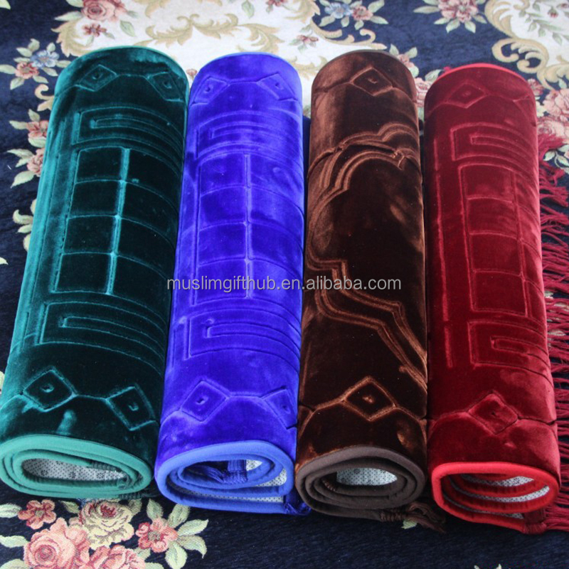 Ramadan Eid Gift Musalah Namaz Rug Non Slip Premium Padded Janamaz Pilgrimage Blanket Islamic Muslim Prayer Mats Made in China - Image 5