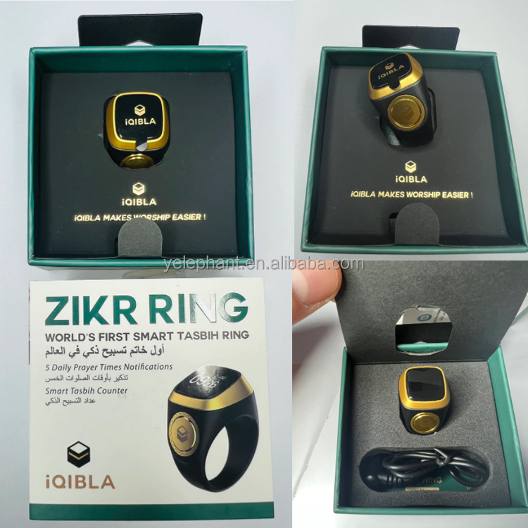 Permium M02 Iqiblat Zikir Ring 5 Prayer Time Reminder Watebroof for Muslim Zikir - Image 5