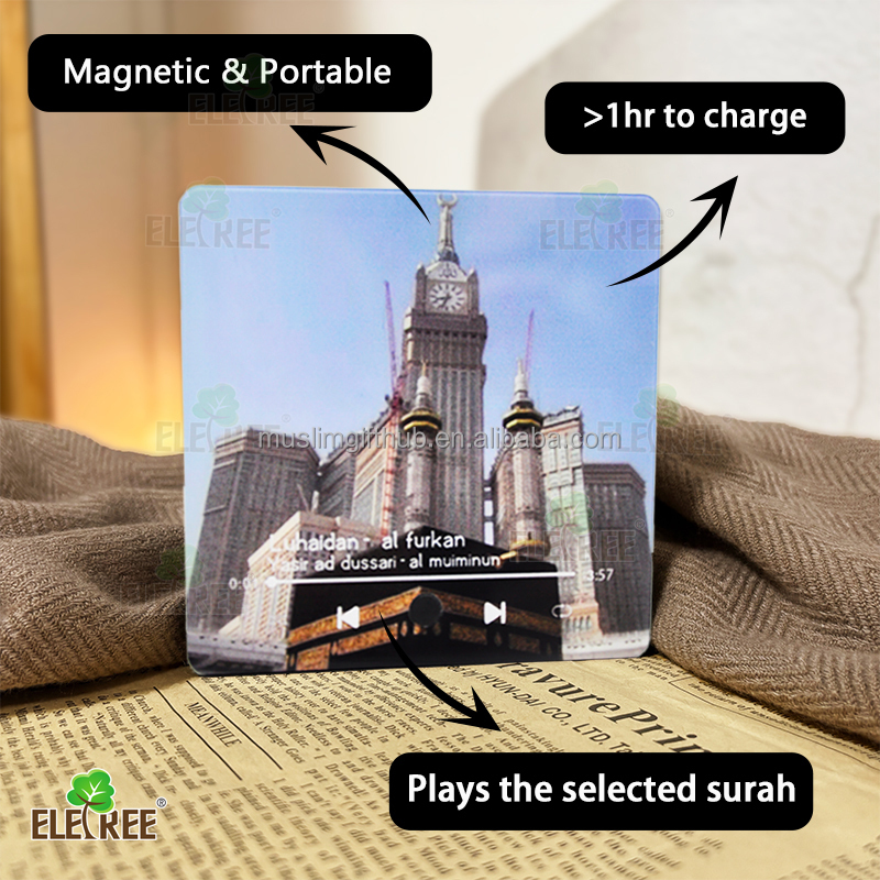 Custom Diy Personalized Photo and Audio Refrigerator Magnetic Speaker Surah Reading Player Magnets for Fridge - Image 3