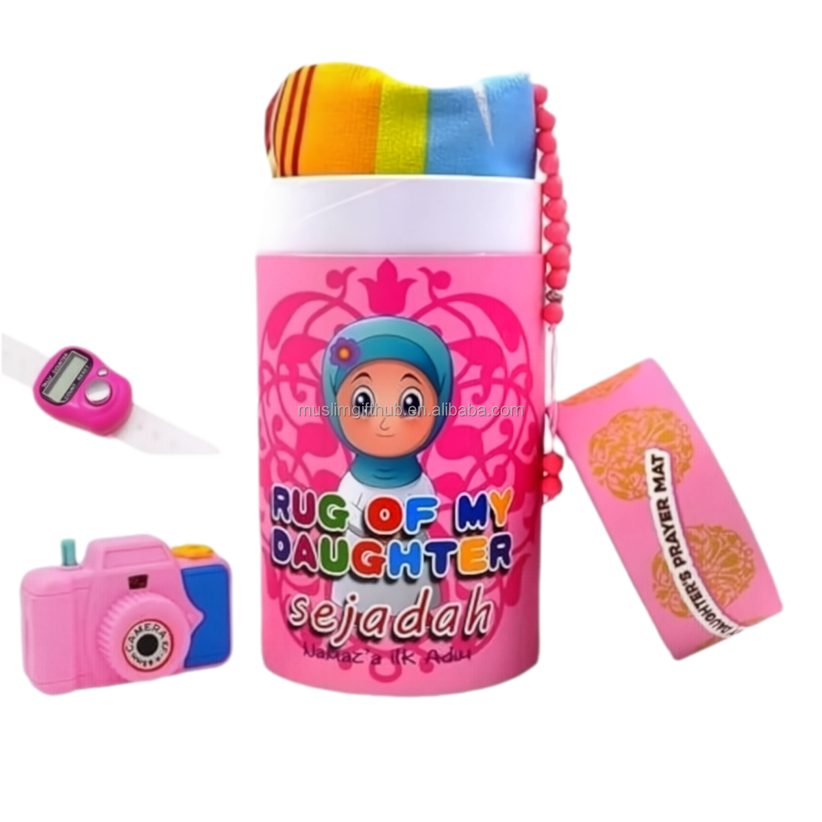 Kids Prayer Mat Ramadan Gift Portable Special Design Money Box Muslim Prayer Mat Gift Sets - Image 11