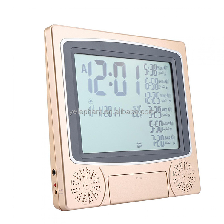HA-4010 Digital Islamic Prayer Time Clock Saso Passed 1650 101 Cities City Code Usb Al Fajr Auto Muslim Table Azan Clock - Image 5
