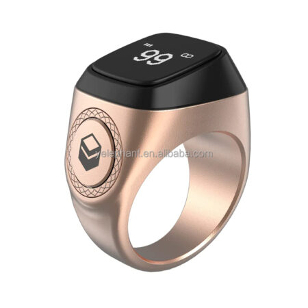 Iqibla Latest Model Lite Green 20Mm Zinc Aluminium Rasbih Digital Counter Tasbiali Metal Smart Tasbeeh Tasbih Zikr Ring
