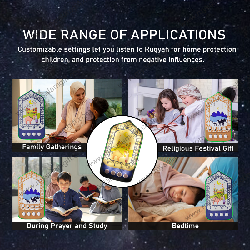 Zk90-B Islamic Audio Player Azan Audio 2 Quran Wall Fit Speaker Full Quran With Night Light - Image 7