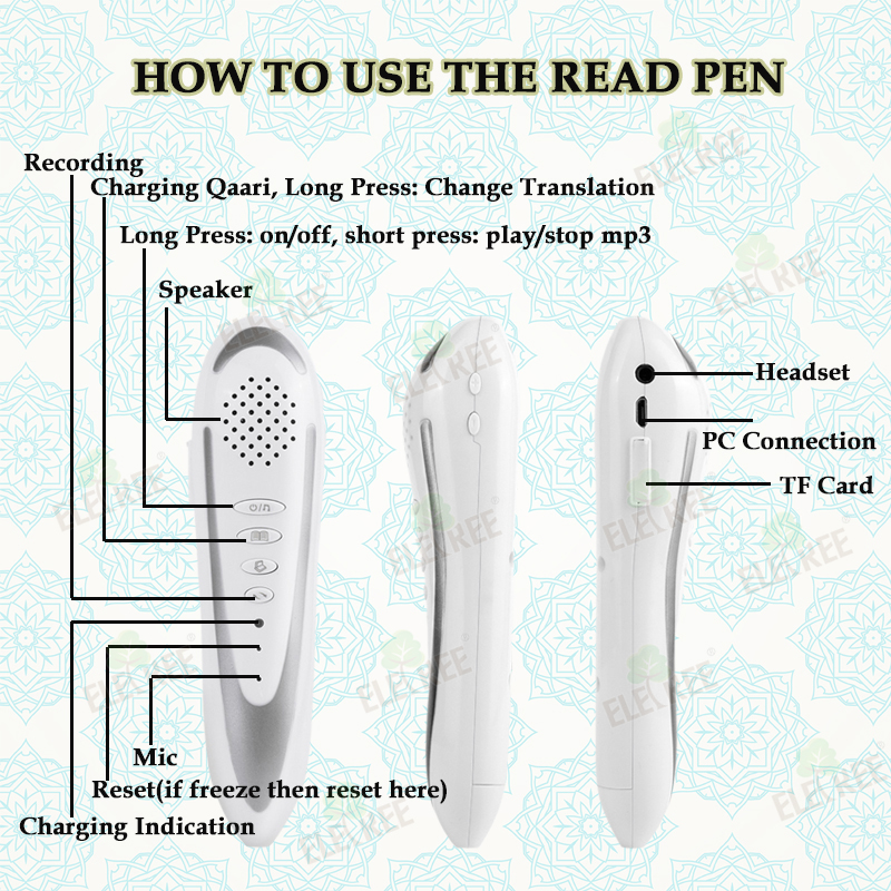 Islamic Digital Muslim Smart Al Quran Point Learning Read Reading Player Pen Quran Reader Pen With Ziyarat E Ashura - Image 6