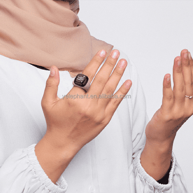 Mislim Eid Gift Iqibla All Sizes Universal Light Praise 5 Times Azan Jikir Finger Ring Counter Tesbar Digital Zikr Ring - Image 7