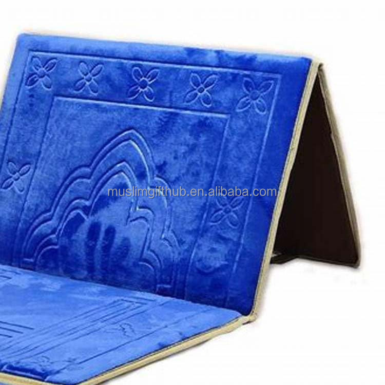 Soft Foldable Islam Janamaz Tapis De Priere Islam Pliable Avec Dossier Muslim Prayer Rug With Back Support