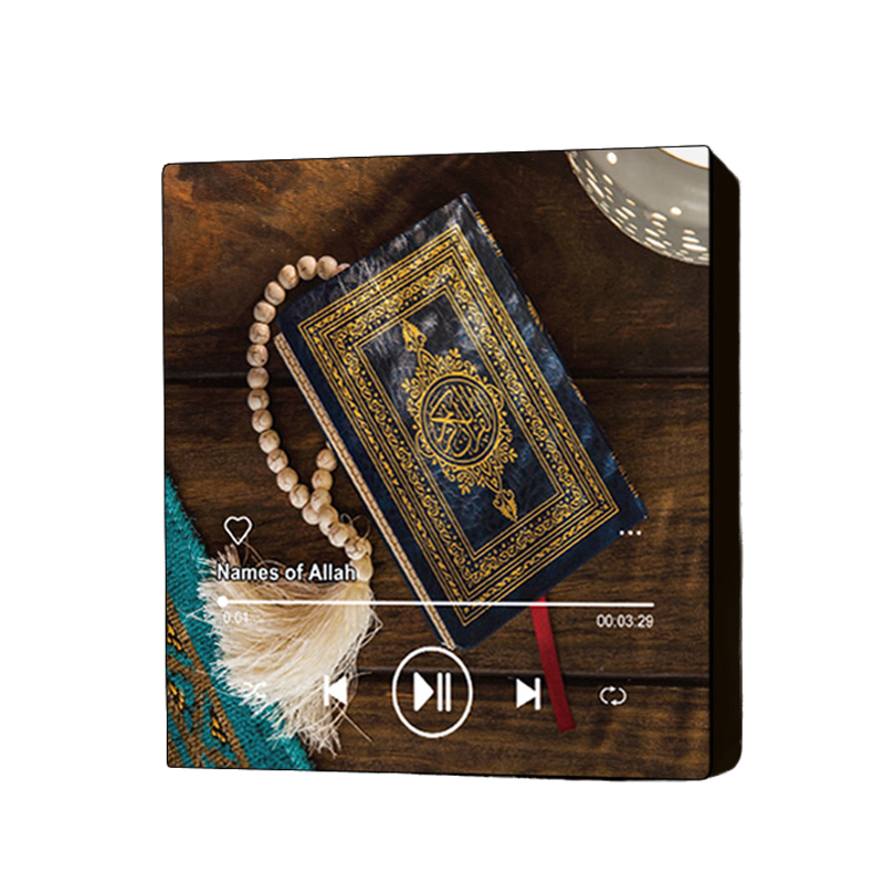 Muslim Hot Sale Rechargeable 114 Surah Complete Quran Speaker BT Custom Design Blank Sublimation Fridge Ornament Souvenir Gift